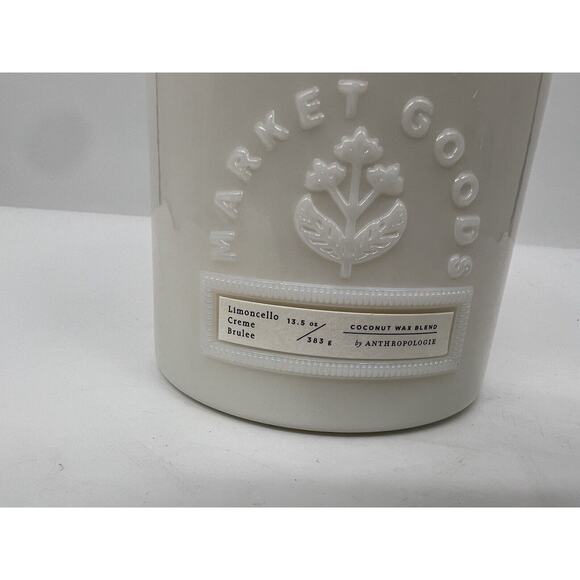 Anthropologie Market Goods Glass Candle Limoncello Creme Brulee Set Of 2 - Picture 3 of 5